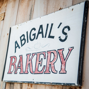 Abigail's Bakery sign