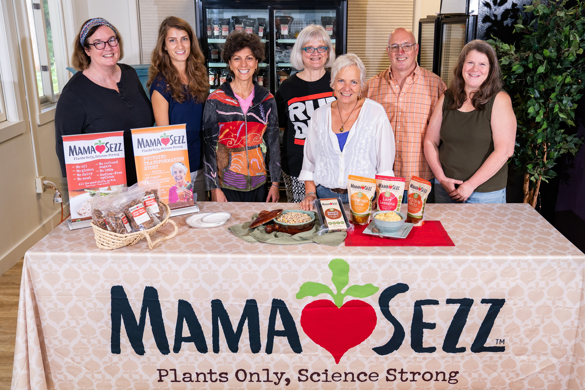 Employees of MamaSezz, a whole-food, plants-based food service in Keene and Brattleboro.