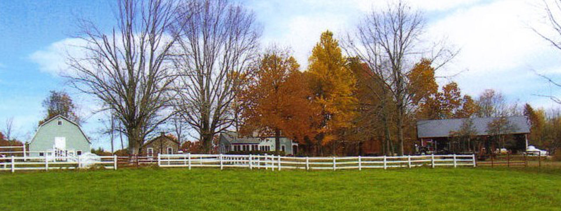 A scenic view of Manning Hill Farm in late autumn